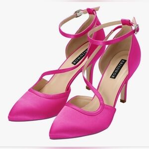 ERIJUNOR Ankle Strappy Dress Pumps